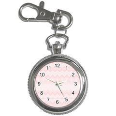 Boho Pastel Pink Pattern Key Chain Watches by SpinnyChairDesigns