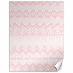 Boho Pastel Pink Pattern Canvas 12  X 16  by SpinnyChairDesigns