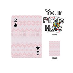 Boho Pastel Pink Pattern Playing Cards 54 Designs (Mini)