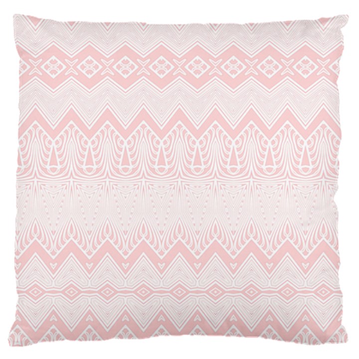 Boho Pastel Pink Pattern Large Cushion Case (One Side)