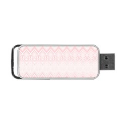 Boho Pastel Pink Pattern Portable Usb Flash (two Sides) by SpinnyChairDesigns