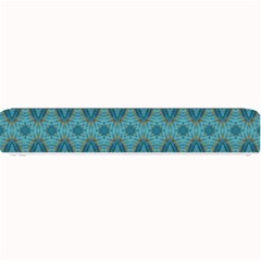 Boho Teal Blue Pattern Small Bar Mats by SpinnyChairDesigns