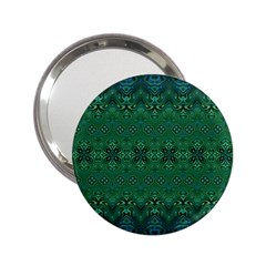 Boho Emerald Green And Blue  2 25  Handbag Mirrors by SpinnyChairDesigns