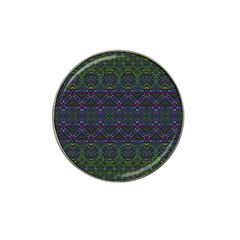 Boho Purple Green Pattern Hat Clip Ball Marker