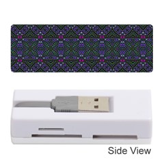 Boho Purple Green Pattern Memory Card Reader (stick) by SpinnyChairDesigns