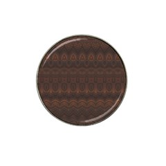 Boho Chocolate Brown Hat Clip Ball Marker (4 Pack) by SpinnyChairDesigns