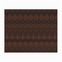 Boho Chocolate Brown Small Glasses Cloth (2 Sides) by SpinnyChairDesigns