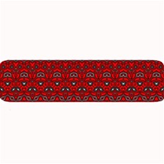 Boho Red Black Grey Large Bar Mats by SpinnyChairDesigns