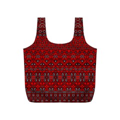 Boho Red Black Grey Full Print Recycle Bag (s)