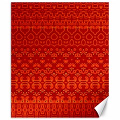 Boho Red Orange Canvas 20  X 24  by SpinnyChairDesigns