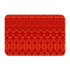 Boho Red Orange Plate Mats by SpinnyChairDesigns