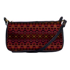 Boho Floral Pattern Shoulder Clutch Bag by SpinnyChairDesigns