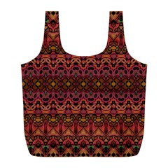 Boho Floral Pattern Full Print Recycle Bag (L)