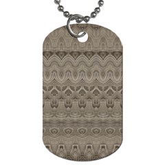 Boho Khaki  Dog Tag (one Side) by SpinnyChairDesigns