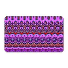 Boho Magenta Pattern Magnet (rectangular) by SpinnyChairDesigns