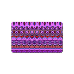 Boho Magenta Pattern Magnet (name Card) by SpinnyChairDesigns