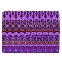 Boho Magenta Pattern Cosmetic Bag (xxl) by SpinnyChairDesigns