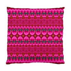 Boho Bright Pink Floral Standard Cushion Case (one Side) by SpinnyChairDesigns