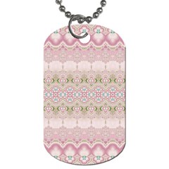 Boho Pastel Spring Floral Pink Dog Tag (two Sides) by SpinnyChairDesigns