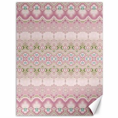 Boho Pastel Spring Floral Pink Canvas 36  X 48  by SpinnyChairDesigns