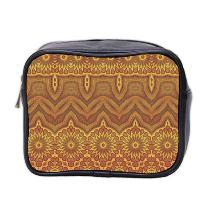 Boho Sunflower Print Mini Toiletries Bag (Two Sides)