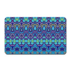 Boho Purple Blue Teal Floral Magnet (rectangular) by SpinnyChairDesigns