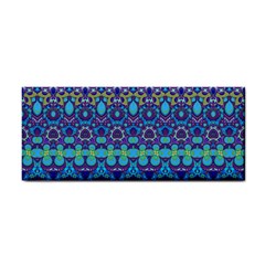 Boho Purple Blue Teal Floral Hand Towel by SpinnyChairDesigns
