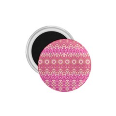 Boho Pink Floral Pattern 1 75  Magnets by SpinnyChairDesigns