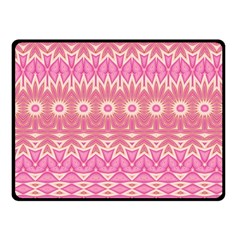 Boho Pink Floral Pattern Fleece Blanket (small) by SpinnyChairDesigns