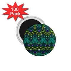 Boho Emerald Green 1 75  Magnets (100 Pack)  by SpinnyChairDesigns