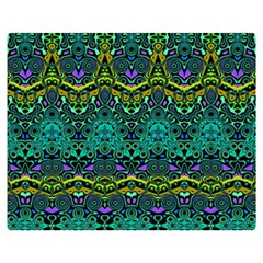Boho Emerald Green Double Sided Flano Blanket (medium)  by SpinnyChairDesigns