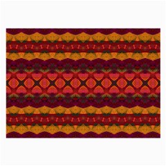 Boho Red Gold Large Glasses Cloth (2 Sides) by SpinnyChairDesigns