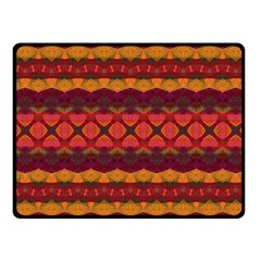 Boho Red Gold Fleece Blanket (small) by SpinnyChairDesigns