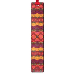 Boho Red Gold Large Book Marks by SpinnyChairDesigns