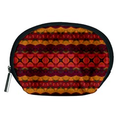 Boho Red Gold Accessory Pouch (medium)