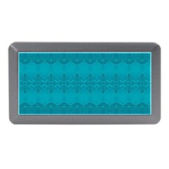 Boho Teal Pattern Memory Card Reader (mini) by SpinnyChairDesigns