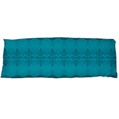 Boho Teal Pattern Body Pillow Case (dakimakura) by SpinnyChairDesigns