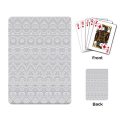 Boho White Wedding Lace Pattern Playing Cards Single Design (rectangle) by SpinnyChairDesigns