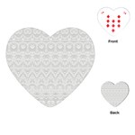 Boho White Wedding Lace Pattern Playing Cards Single Design (Heart) Front