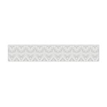 Boho White Wedding Lace Pattern Flano Scarf (Mini) Back