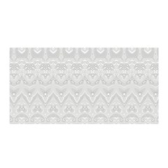 Boho White Wedding Lace Pattern Satin Wrap by SpinnyChairDesigns