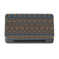 Boho Blue Gold Pattern Memory Card Reader With Cf by SpinnyChairDesigns