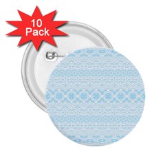 Boho Baby Blue Pattern 2 25  Buttons (10 Pack) 