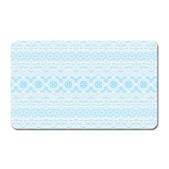 Boho Baby Blue Pattern Magnet (rectangular) by SpinnyChairDesigns