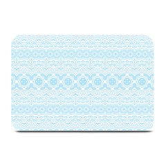 Boho Baby Blue Pattern Plate Mats by SpinnyChairDesigns