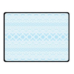 Boho Baby Blue Pattern Double Sided Fleece Blanket (small)  by SpinnyChairDesigns