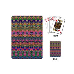 Boho Colorful Pattern Playing Cards Single Design (mini) by SpinnyChairDesigns