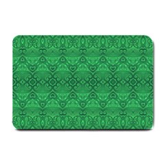 Boho Emerald Green Small Doormat  by SpinnyChairDesigns