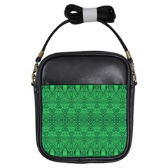 Boho Emerald Green Girls Sling Bag by SpinnyChairDesigns