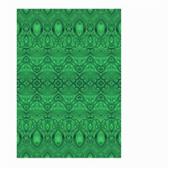 Boho Emerald Green Large Garden Flag (two Sides) by SpinnyChairDesigns